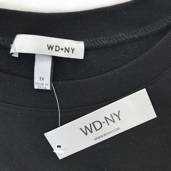 💥HP💥NWT Plus Size Blk Embroidered Sweatshirt  1X - Picture 6 of 8